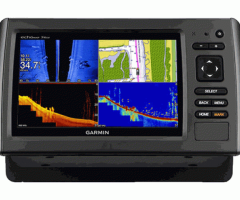 GARMIN 010-01388-01 ECHOMAP 74SV W/BLUECHART G2 & 50/200 HD-ID/DOWNVÜ/SIDEVÜ TRANSDUCER - 1