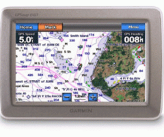 GARMIN GPSMAP 640 LAND & SEA GPS NAVIGATION SYS. W/ PRELOADED US ROAD MAPS & MARINE CHARTS - 1