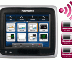 RAYMARINE A65 5.7IN MFD TOUCHSCREEN DISPLAY W/WIFI & GOLD CHART - 1