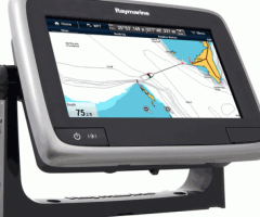 RAYMARINE A75 7 TOUCH MFD NAVIONICS N. AM GOLD +3,000 LAKES, RIVERS - 1